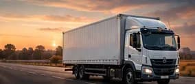 Box truck on an open road